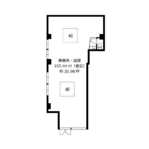 東京都新宿区　早稲田駅徒歩1分　ビル1階物件図面