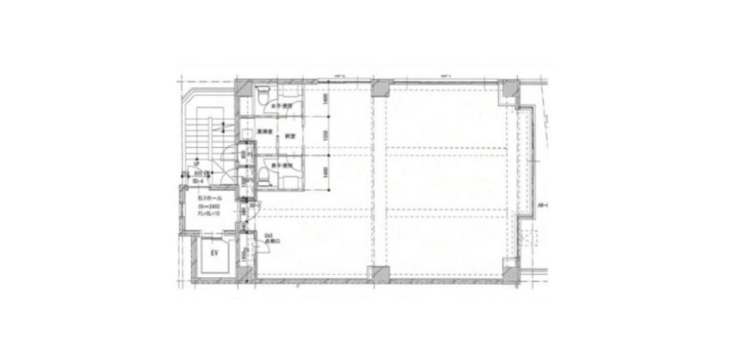 東京都新宿区　早稲田駅徒歩1分　ビル３階物件図面