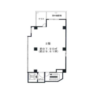 東京都渋谷区　恵比寿駅徒歩3分　ビル２階物件図面