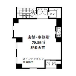 東京都豊島区　巣鴨駅徒歩3分　ビル３階物件図面