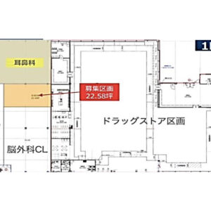 埼玉県さいたま市　南与野駅徒歩10分　ドラッグストア併設クリニックエリア物件図面