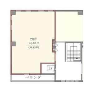 神奈川県川崎市　武蔵小杉駅徒歩14分　ビル２階物件図面