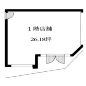 東京都渋谷区　代官山駅徒歩6分　ビル１階物件図面