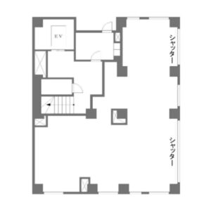 東京都足立区　北千住駅徒歩10分　新築計画ビル１階物件図面