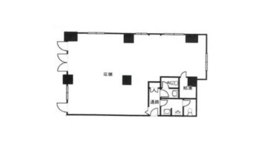 東京都港区 青山一丁目駅徒歩4分 ビル1階物件図面