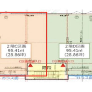 神奈川県横浜市　東戸塚駅徒歩6分　ビル２階物件図面