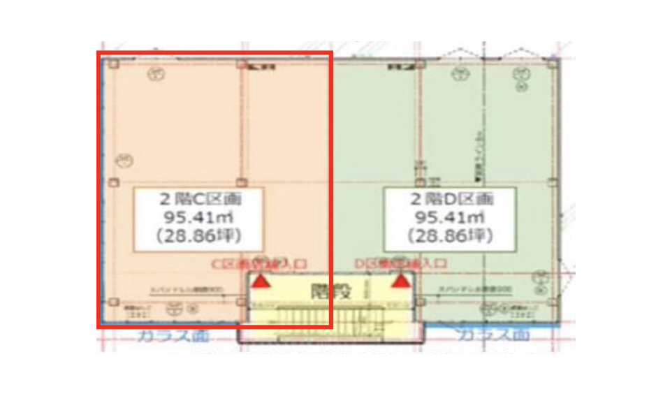 神奈川県横浜市 東戸塚駅徒歩6分 ビル2階物件図面