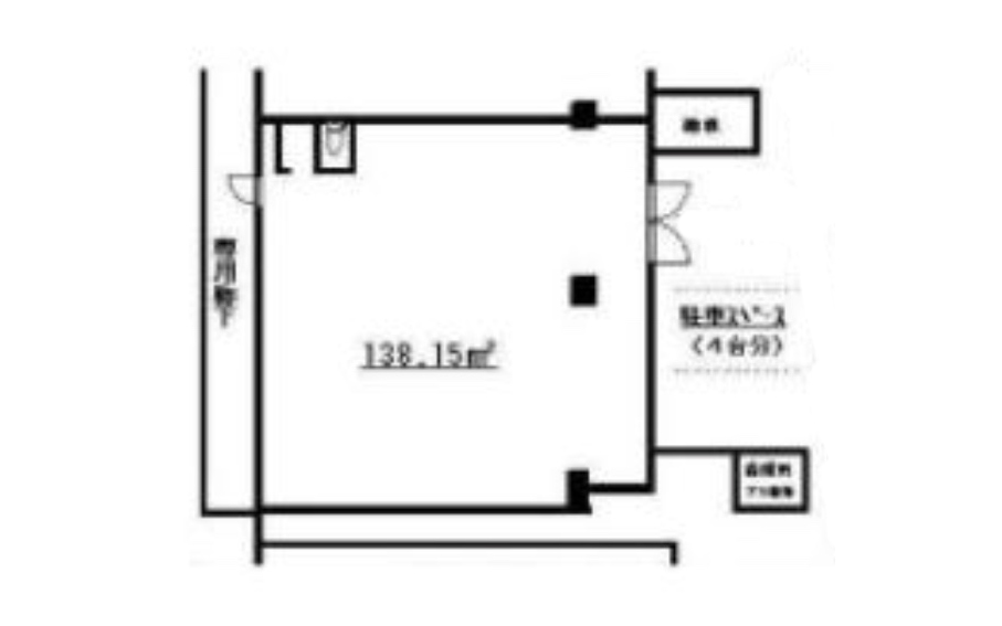 千葉県船橋市 下総中山駅徒歩6分 ビル1階物件図面