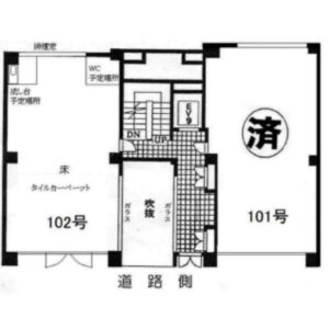 東京都新宿区　四谷駅徒歩７分　ビル１階物件図面