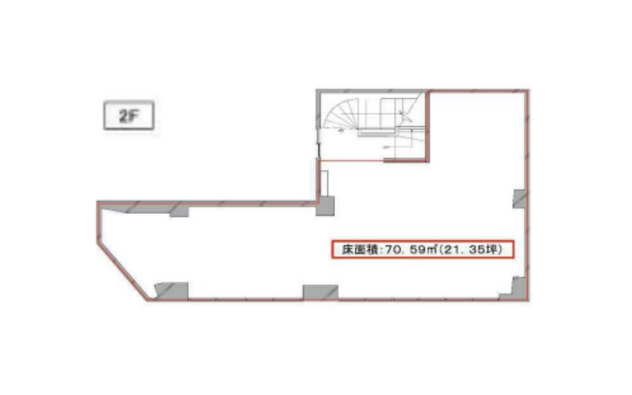 東京都中央区 馬喰横山駅徒歩1分 ビル2階物件図面