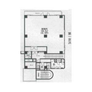 神奈川県横浜市　戸部駅徒歩４分　ビル２階物件図面