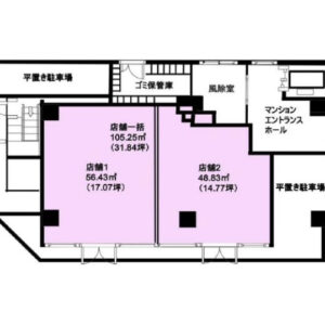 東京都中央区　水天宮前駅徒歩4分　ビル１階物件図面