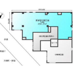東京都杉並区　方南町駅徒歩9分　新築ビル１階物件図面