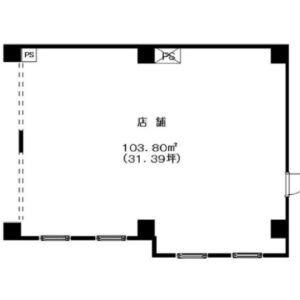 千葉県浦安市　新浦安駅徒歩10分　ビル１階物件図面