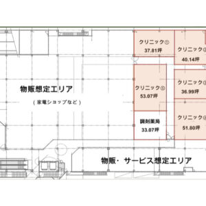 埼玉県川口市　東浦和駅徒歩20分　商業ビル内医療モール物件図面
