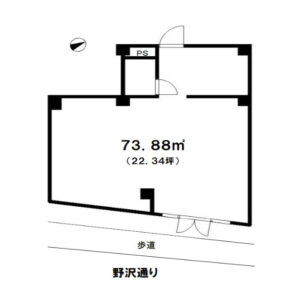 東京都目黒区　中目黒駅徒歩16分　ビル1階物件図面