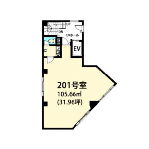 神奈川県横浜市　尻手駅徒歩３分　ビル２階物件図面