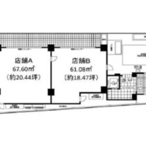 神奈川県厚木市　本厚木駅徒歩5分　新築計画ビル１階物件図面