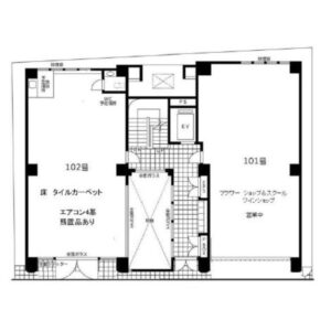 東京都新宿区　四谷駅徒歩７分　ビル１階物件図面