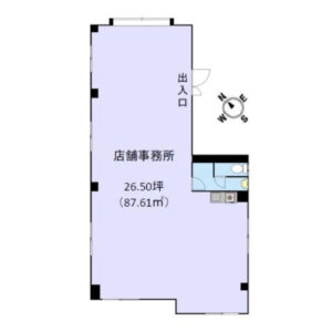 東京都江東区　門前仲町駅徒歩5分　ビル２階物件図面
