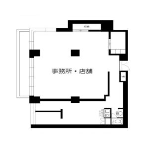 東京都文京区　千駄木駅徒歩1分　ビル２階物件図面