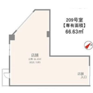 東京都西東京市　ひばりヶ丘駅徒歩４分　ビル2階物件図面
