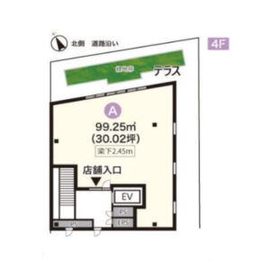 東京都杉並区　永福町駅徒歩3分　クリニックビル4階物件図面