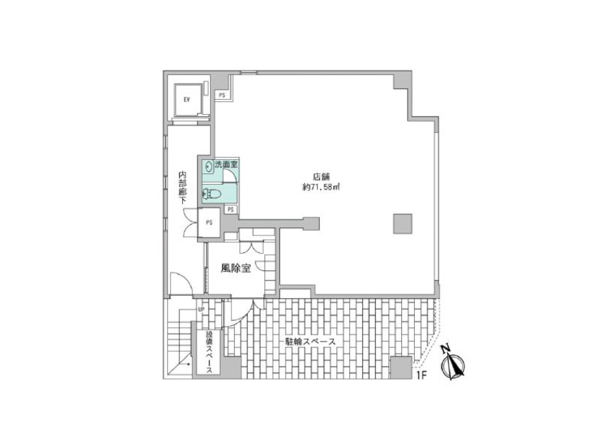 神奈川県川崎市　元住吉駅徒歩2分　ビル１階物件図面
