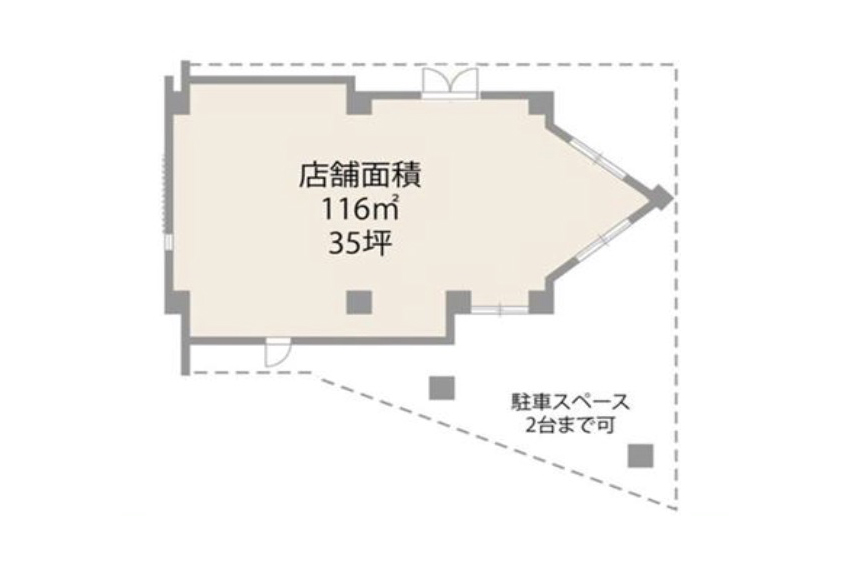 東京都目黒区　学芸大学駅徒歩15分　　ビル１階物件図面