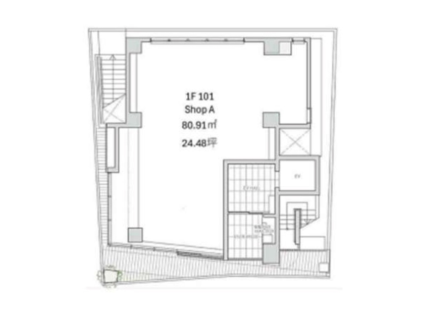 東京都中野区　中野坂上駅徒歩7分　新築ビル1階物件図面