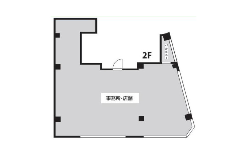 東京都品川区　武蔵小山駅徒歩1分　ビル2階物件図面