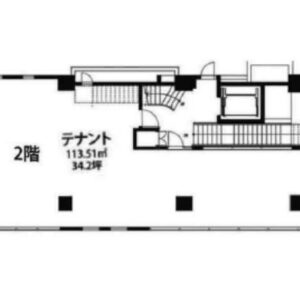 埼玉県富士見市　鶴瀬駅徒歩1分　ビル2階物件図面