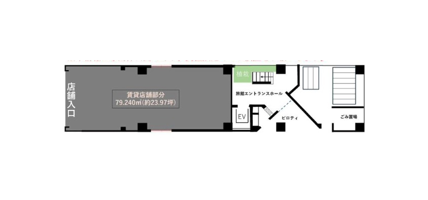東京都中野区　新中野駅徒歩6分　ビル１階物件図面