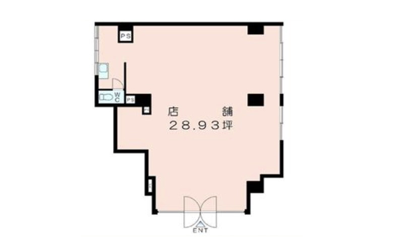 神奈川県藤沢市　藤沢駅徒歩7分　ビル1階物件図面