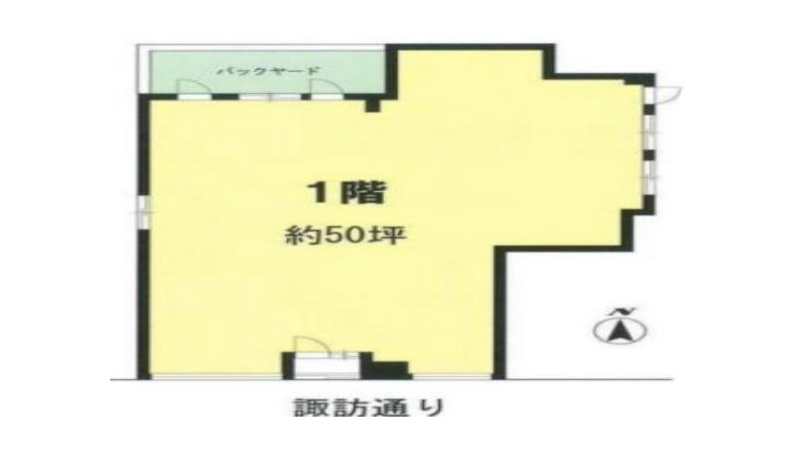 東京都新宿区　高田馬場駅徒歩6分　ビル1階物件図面