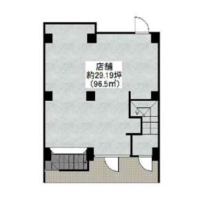 東京都世田谷区　下高井戸駅徒歩2分　ビル１階物件図面