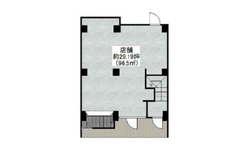 東京都世田谷区　下高井戸駅徒歩2分　ビル１階物件図面
